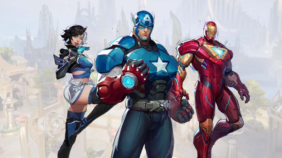 Captain America, Luna Snow, and Iron Man in Marvel Rivals