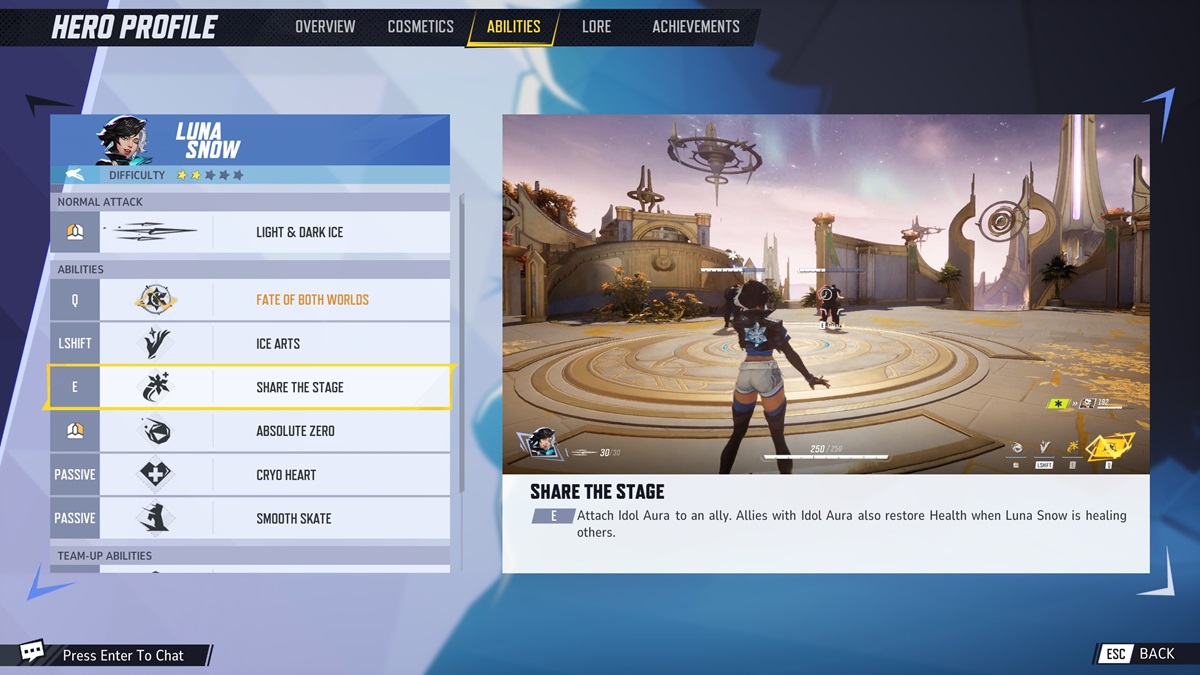 Luna Snow's Share the Stage ability in Marvel Rivals.
