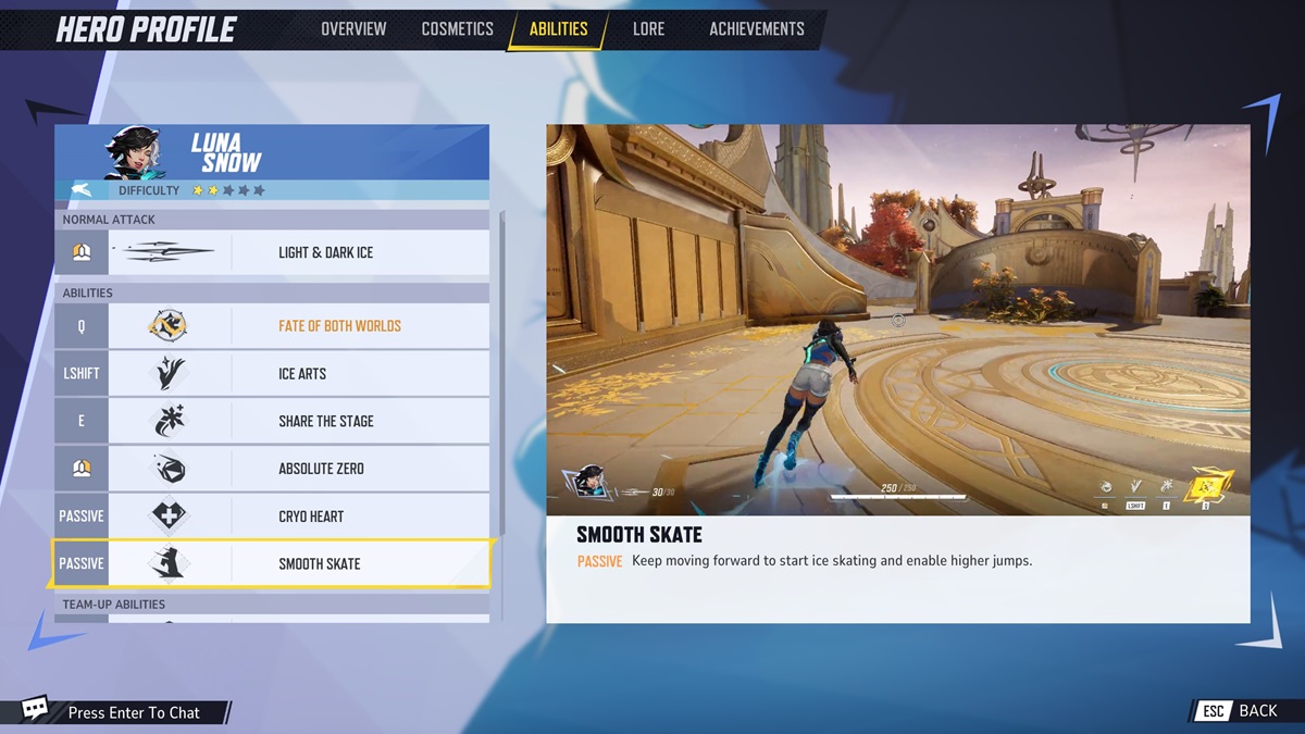 Luna Snow's Smooth Skate ability in Marvel Rivals.