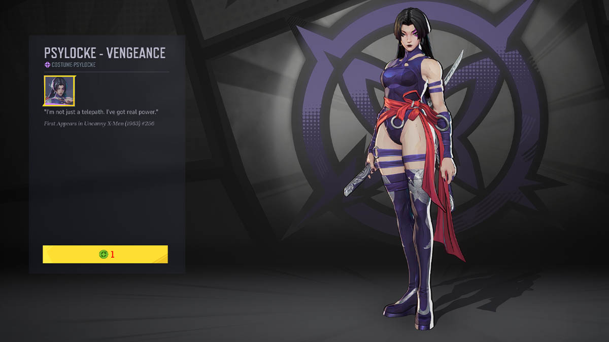 Psylocke Vengeance skin in Marvel Rivals