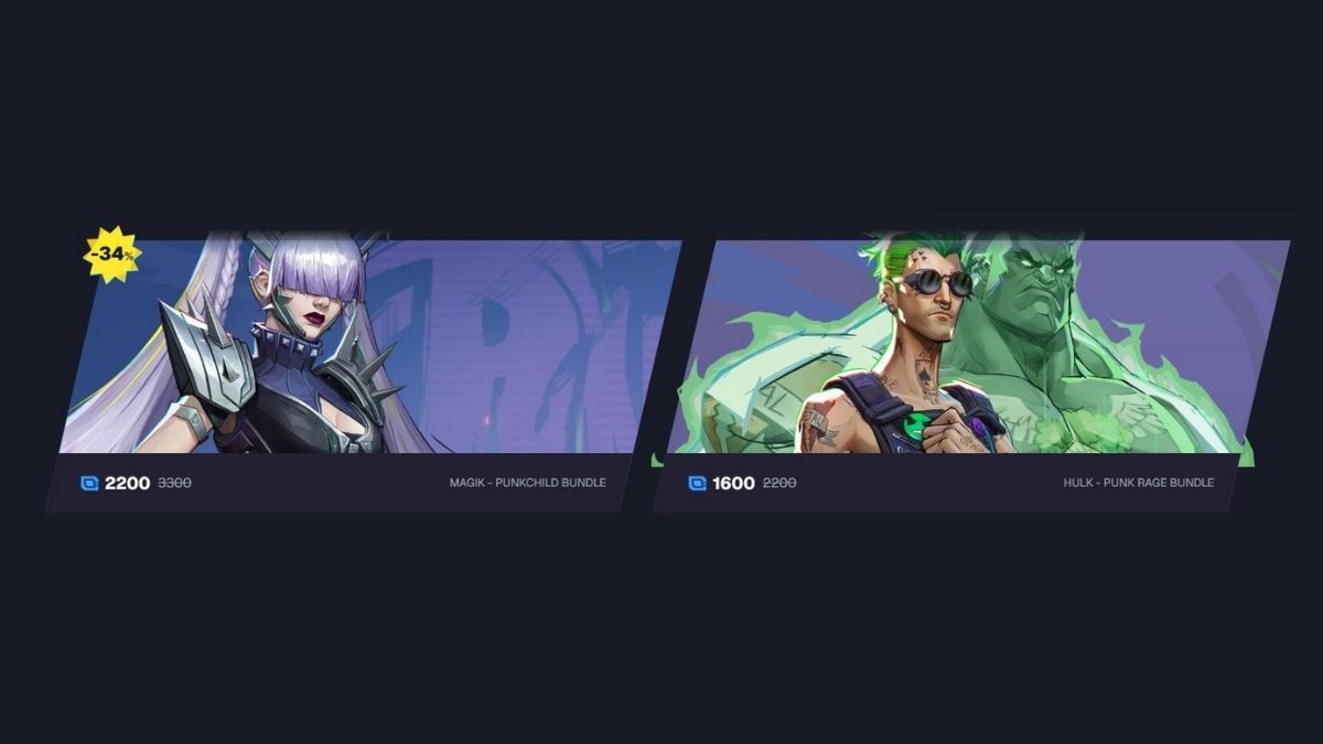 Punkchild Magik and Punkrage Hulk prices in Marvel Rivals