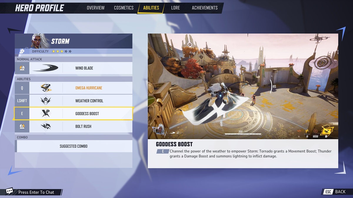 A player checks out the Goddess Boost ability of Storm in Marvel Rivals.