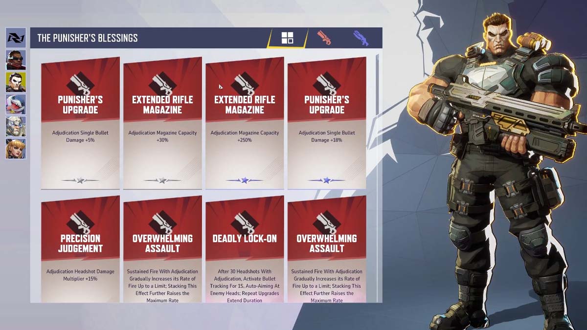 The Punisher upgrades in Marvel Rivals PvE mode