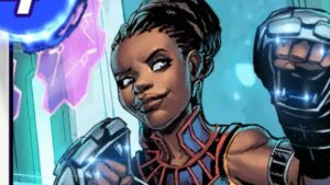 Marvel Snap April 2023 patch and Shuri nerf: A close-up of Shuri's card art