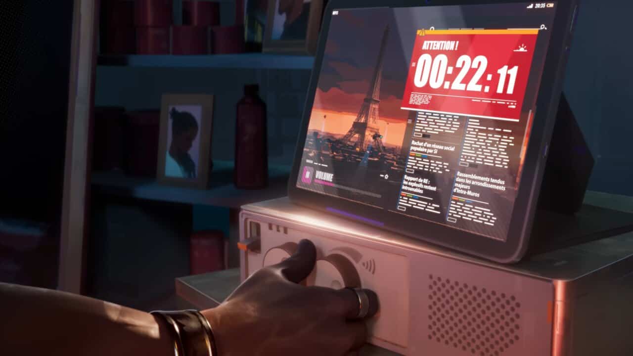 Marvel's Blade everything we know: A man turning up a speaker with a tablet on 