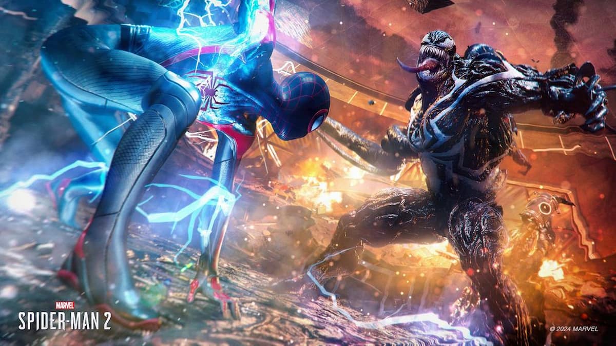 Key art image for the game Marvel's Spider-Man 2 for the PC release.