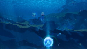 Mermaid Isle player under the sea.