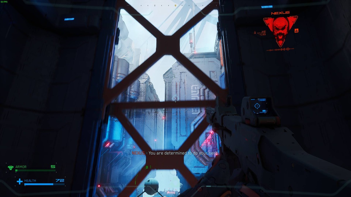 Metal Eden demo: sci-fi city.