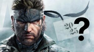 Metal Gear Solid Delta Snake Eater solid snake standing next to a 2025 calendar