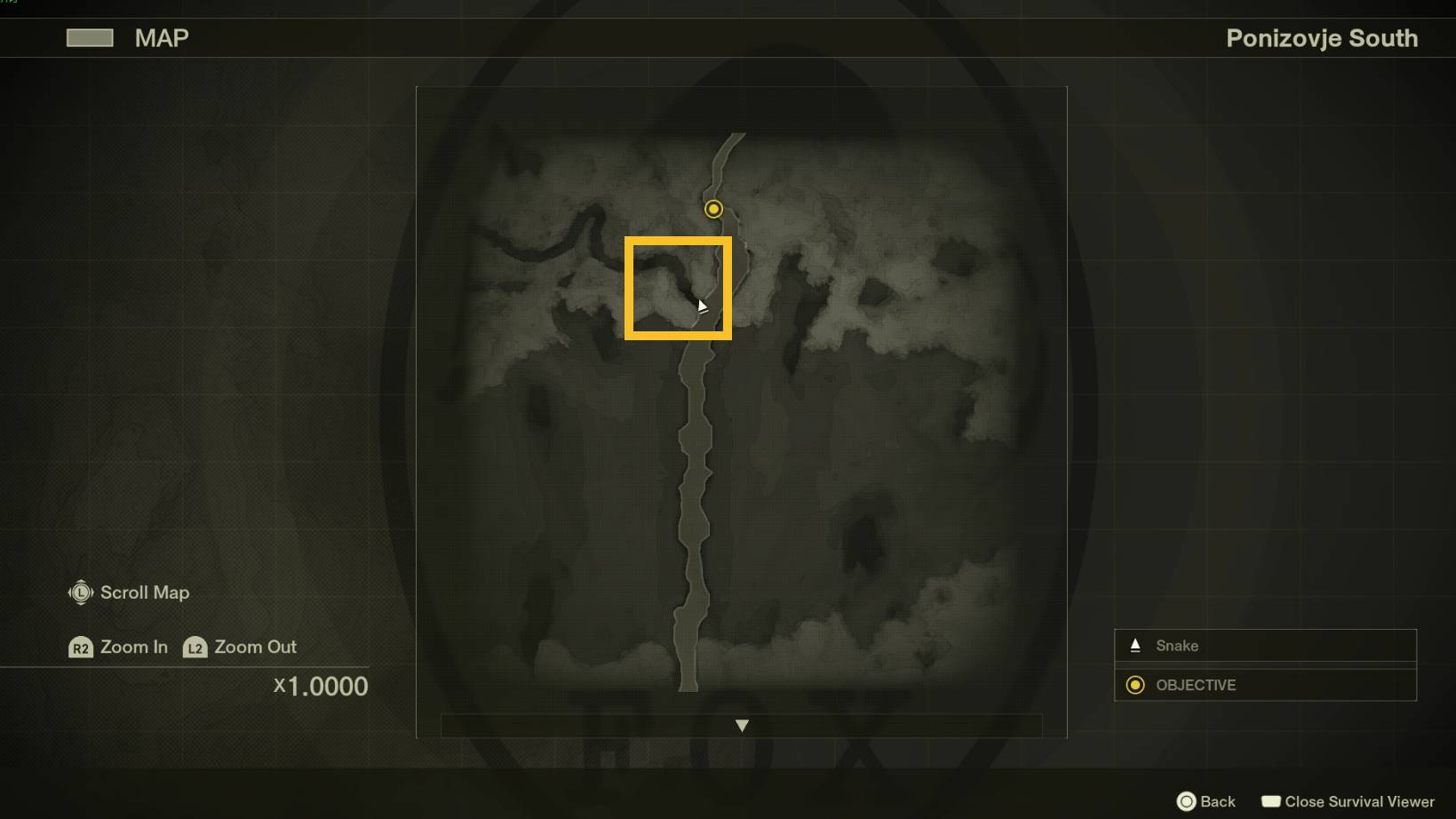 Metal Gear Solid Delta Snake Eater The End: map.
