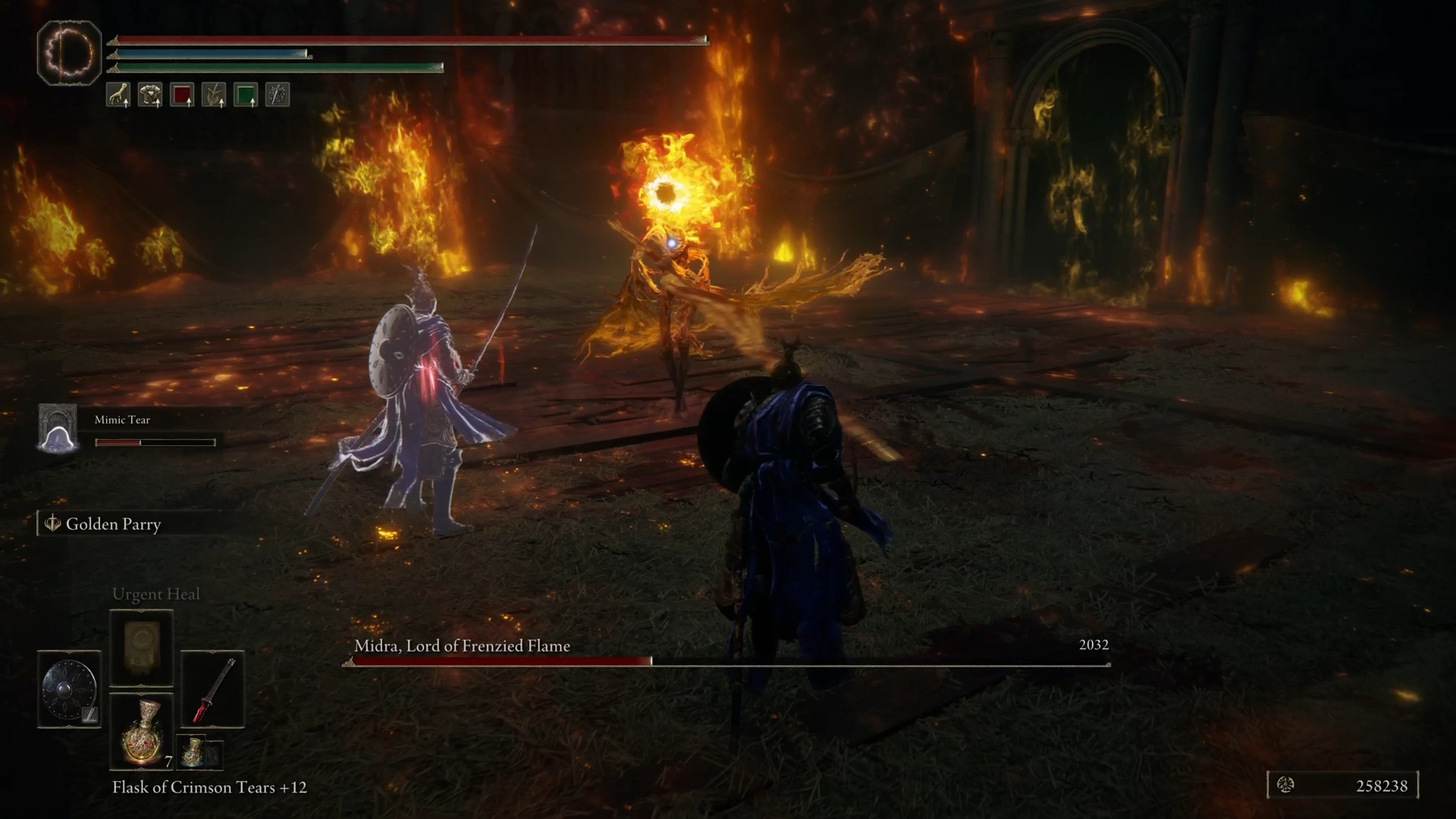elden ring shadow of the erdtree midra lord of frenzied flame boss guide - midra attacks using more flames