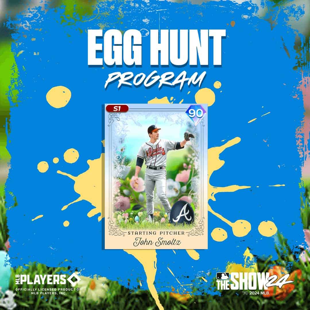 MLB The SHow 24 Egg Hunt John Smoltz card