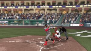 How to get traded mlb the show 24: Player hits ball