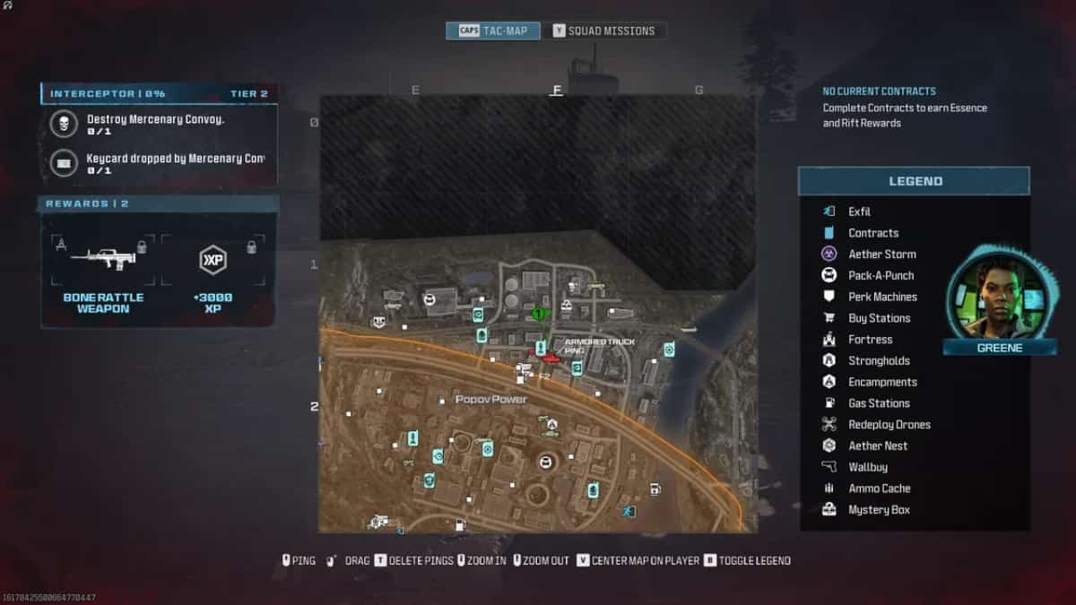 A screenshot of a map showing the location of convoys in MW3.
