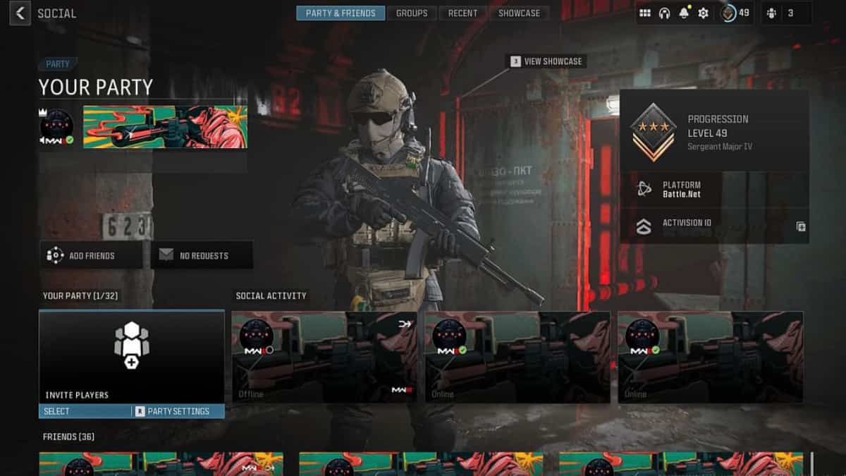 A screenshot of the game's website showcasing how to leave a squad in MW3 zombies.