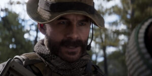 A closeup of Price, one of the game's key characters.