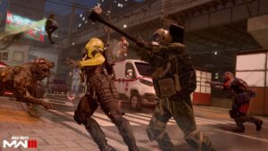 A player fights mutants with a Sledgehammer in Modern Warfare 3.