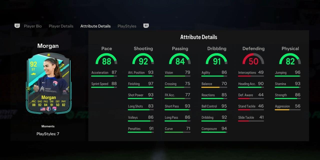 morgan player moments player profile fc 24