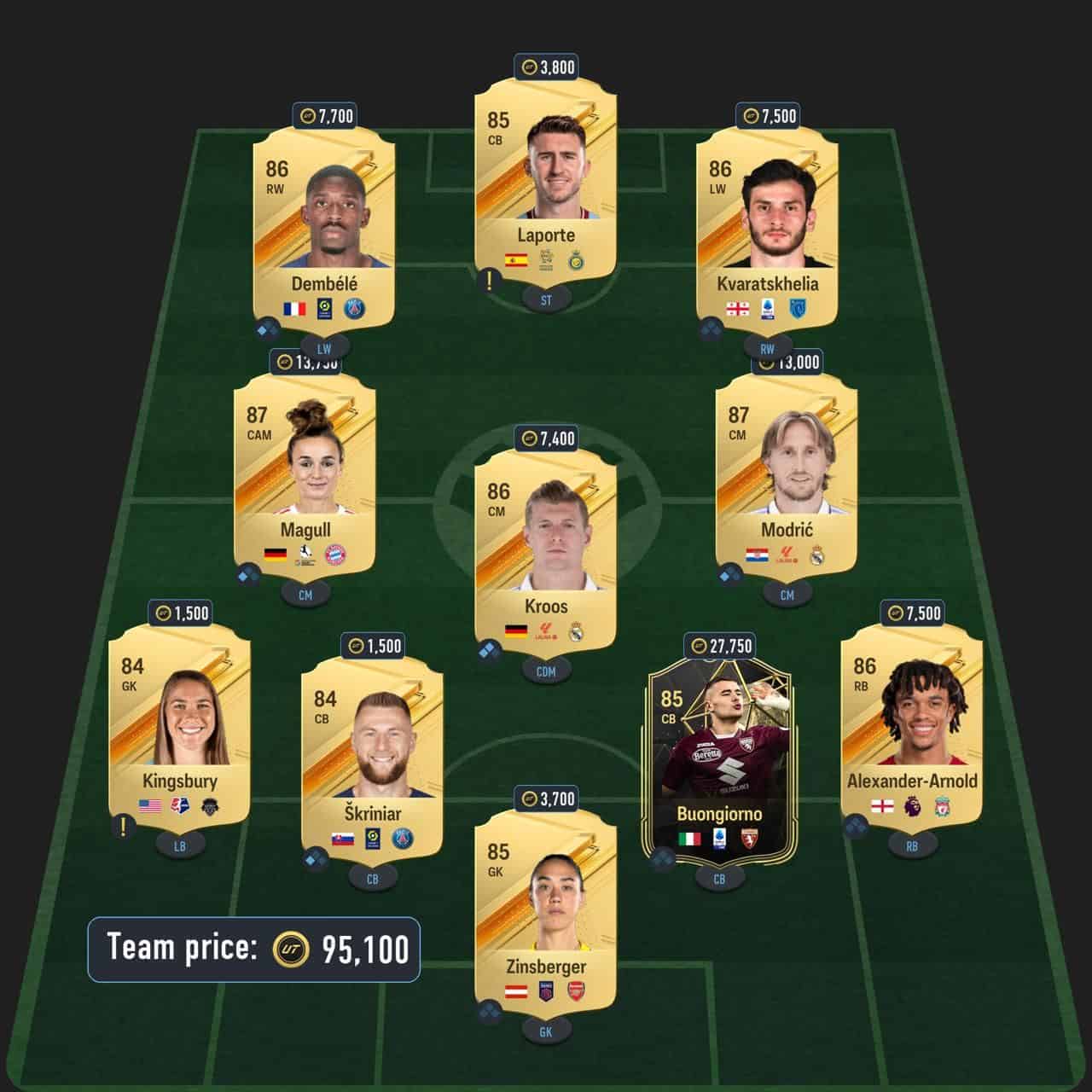 morgan player moments sbc solution fc 24 86-rated squad
