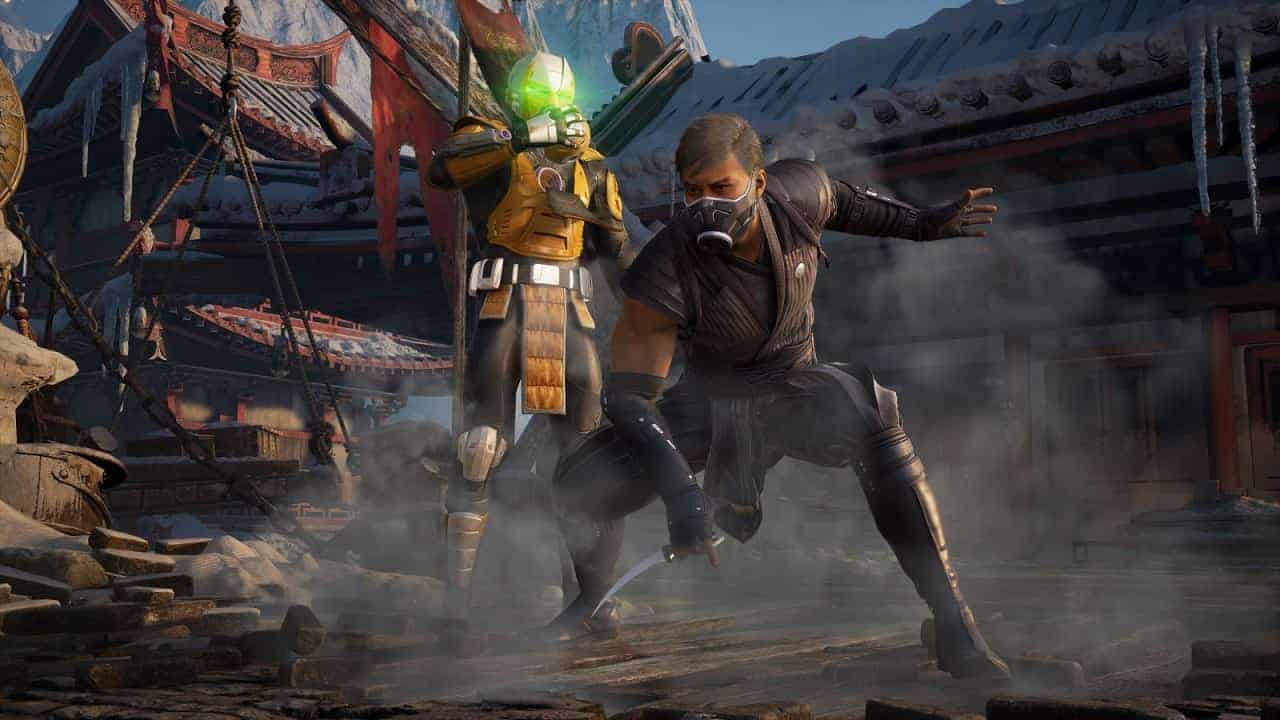 Mortal Kombat 1 fatalities: An image of Smoke in the latest Mortal Kombat game.