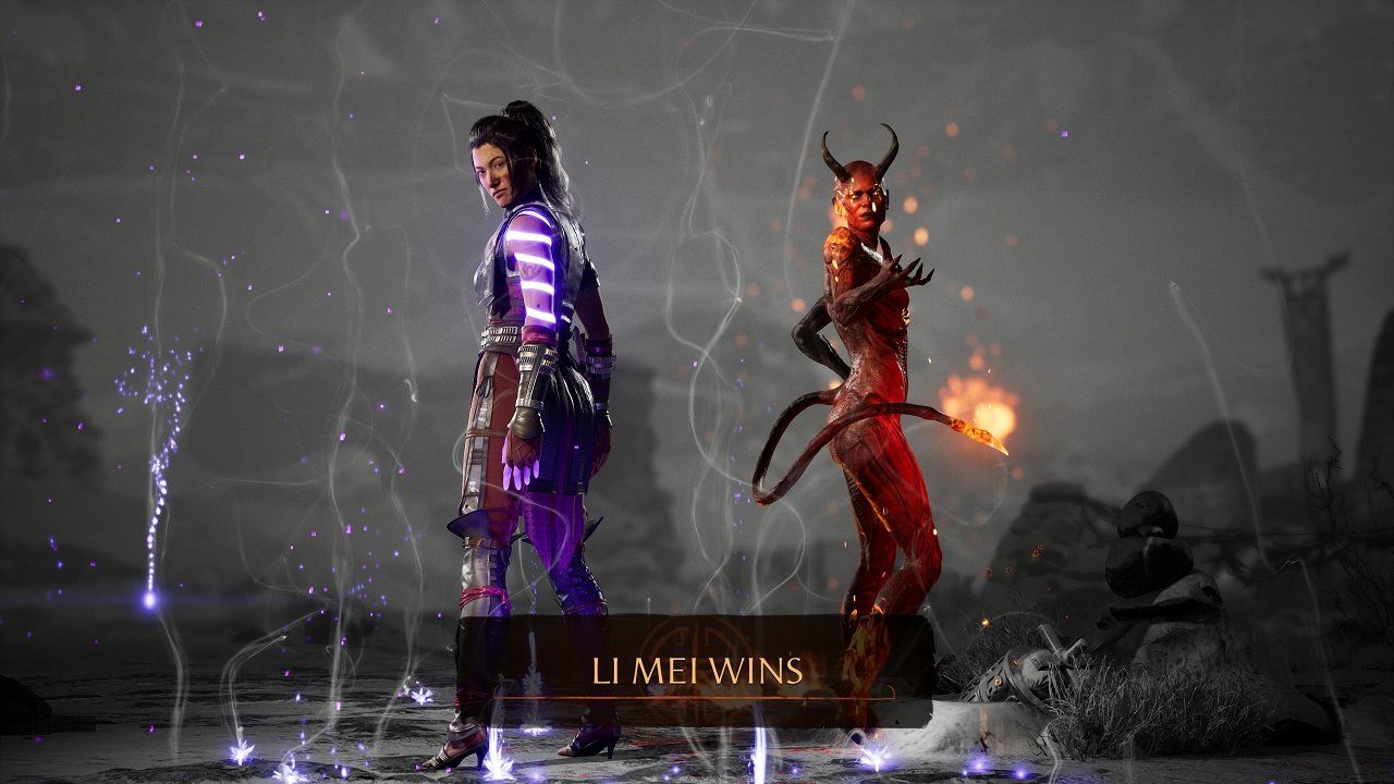 Mortal Kombat 1 turn off blood and gore: An image of Li Mei and Sareena in the game.