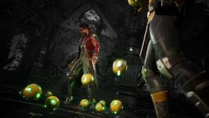 Mortal Kombat 1 unlock all kameo fighters: An image of Cyrax's fatality in the game.