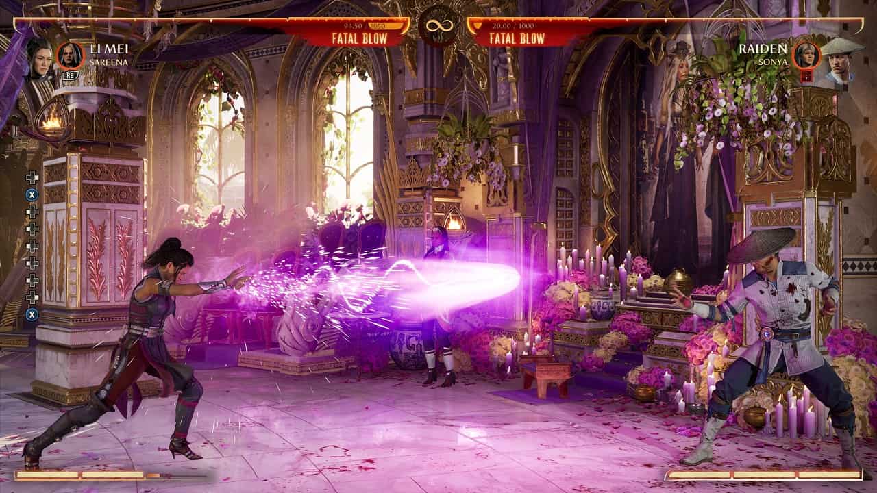 Mortal Kombat 1 Li Mei: An image of Li Mei fighting Raiden in the game.