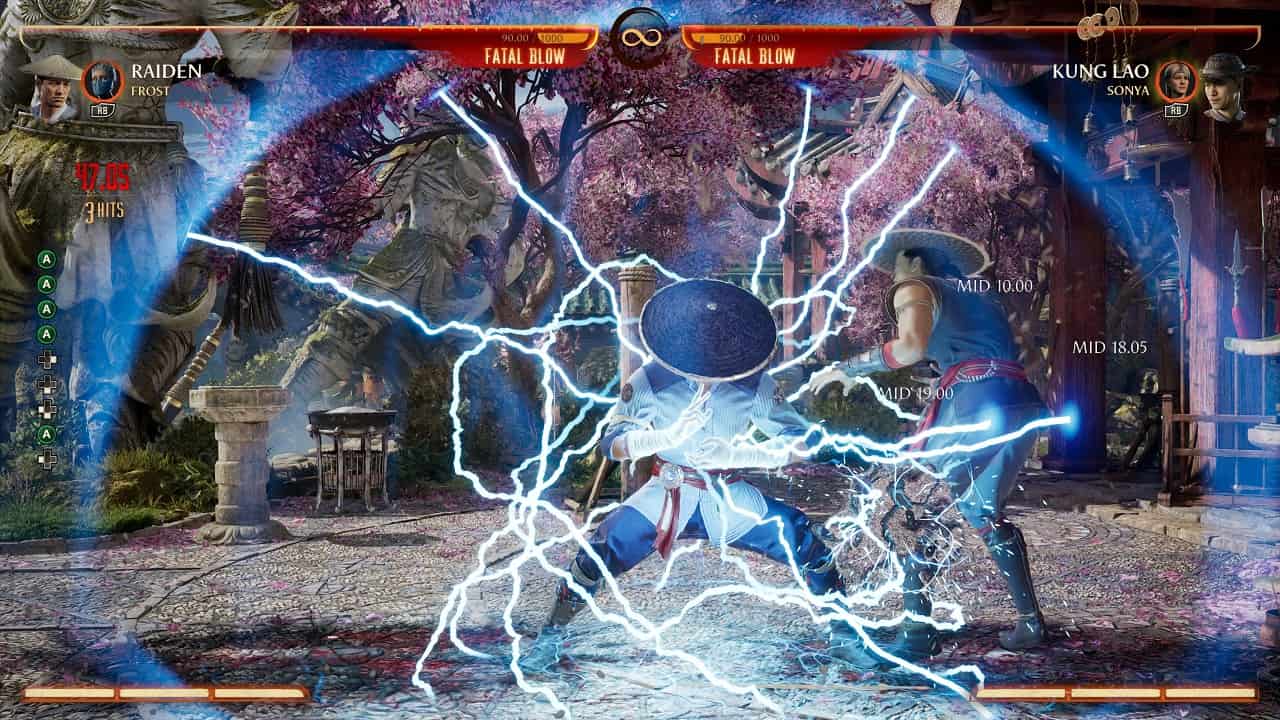 Mortal Kombat 1 Raiden: An image of Raiden fighting Kung Lao in the game.