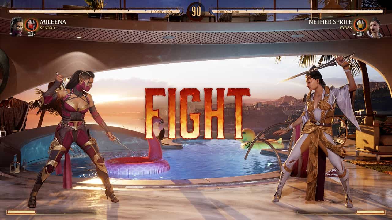 Mortal Kombat 1 review: A screenshot of Mortal Kombat 1 featuring fierce combat between Mileena and Ashrah.