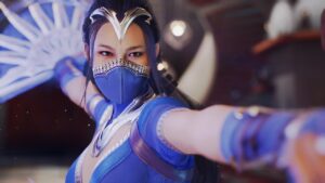 Mortal Kombat 1 Brutality: An image of Kitana in the game.