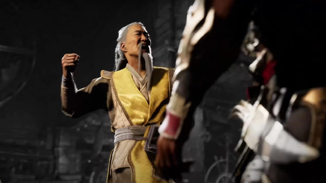 Mortal Kombat 1 Fatalities: An image of Shujinko in the game.