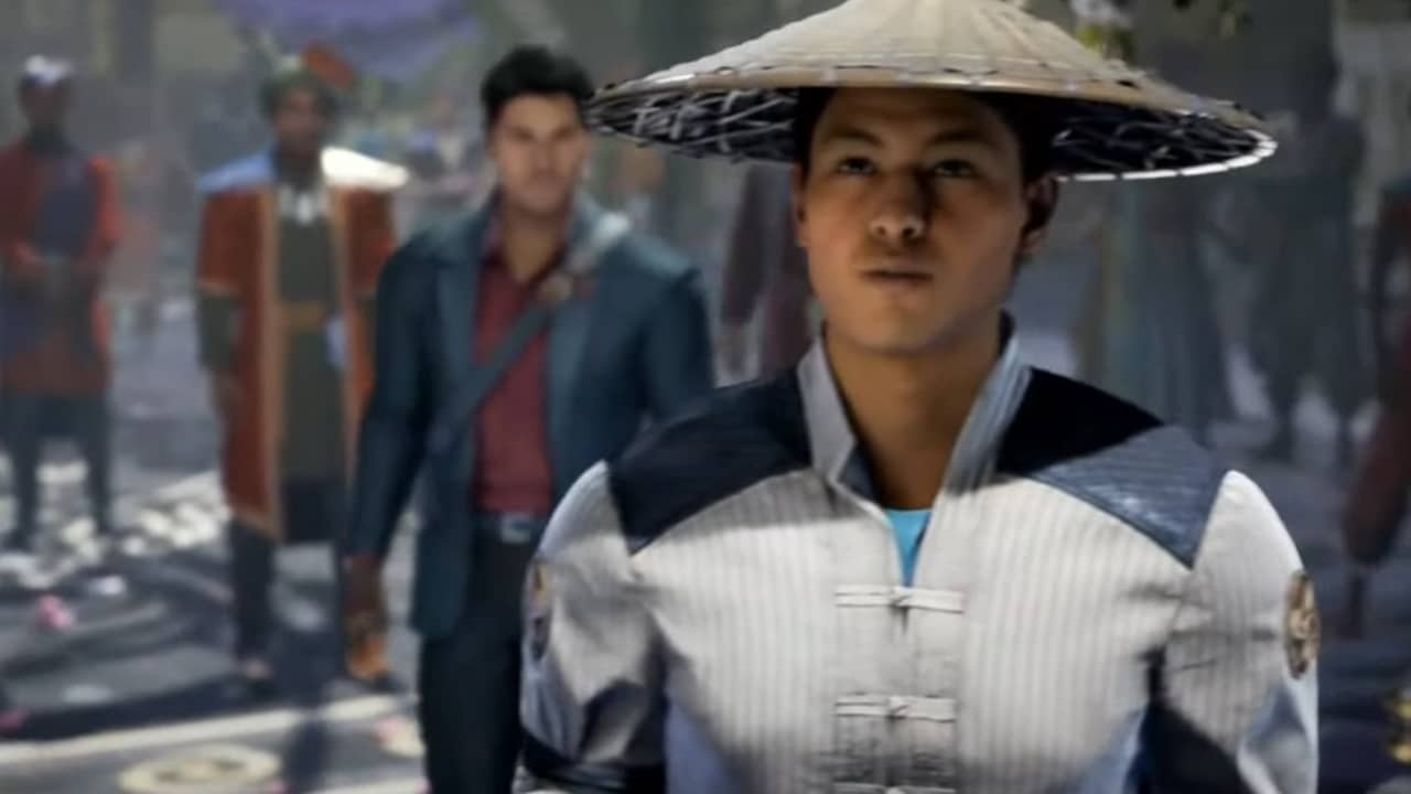 A man wearing a hat surrounded by a crowd of people is revealed in the new Mortal Kombat 1 trailer.