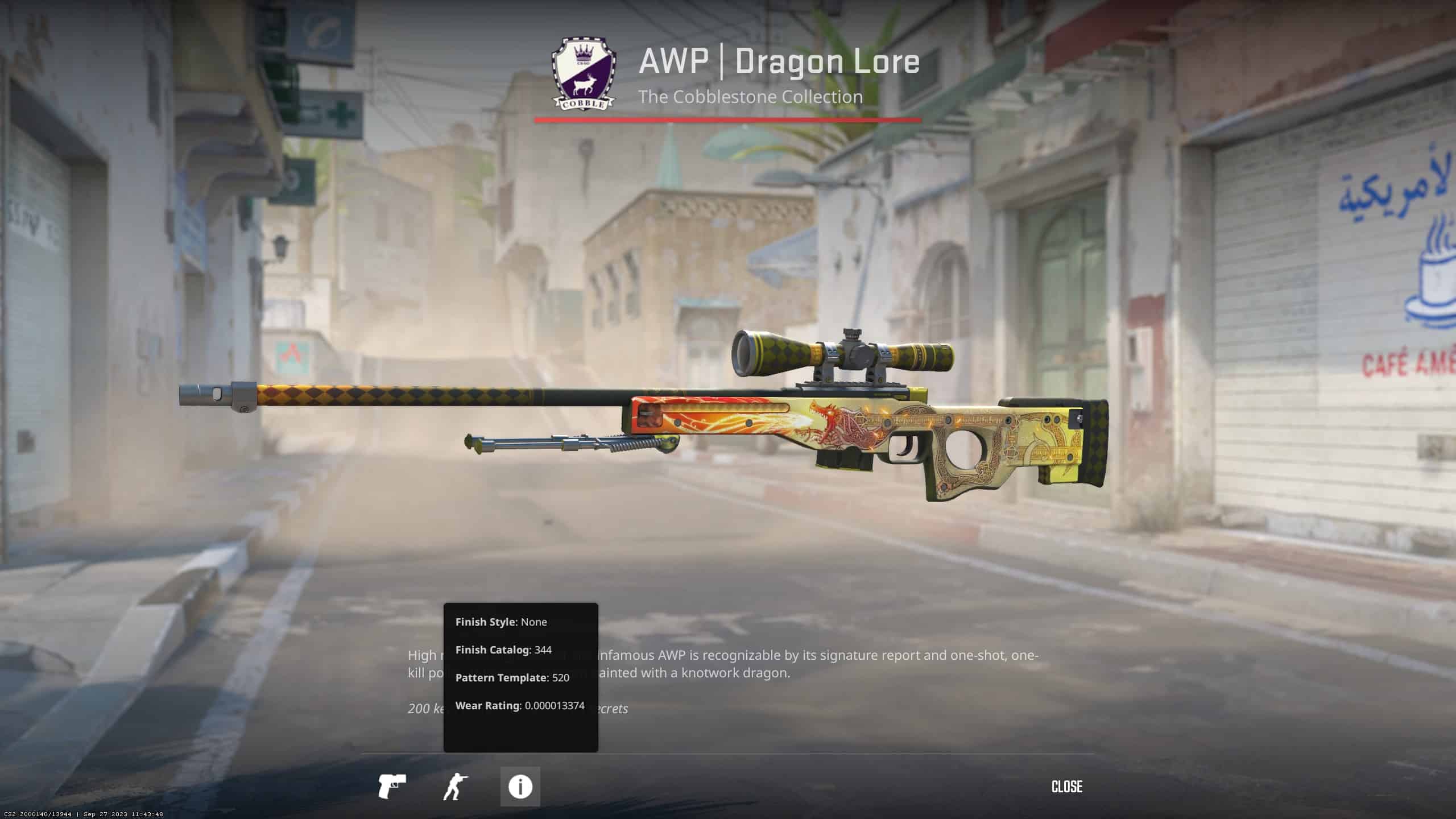 most expensive CS2 skins - AWP Dragonlore