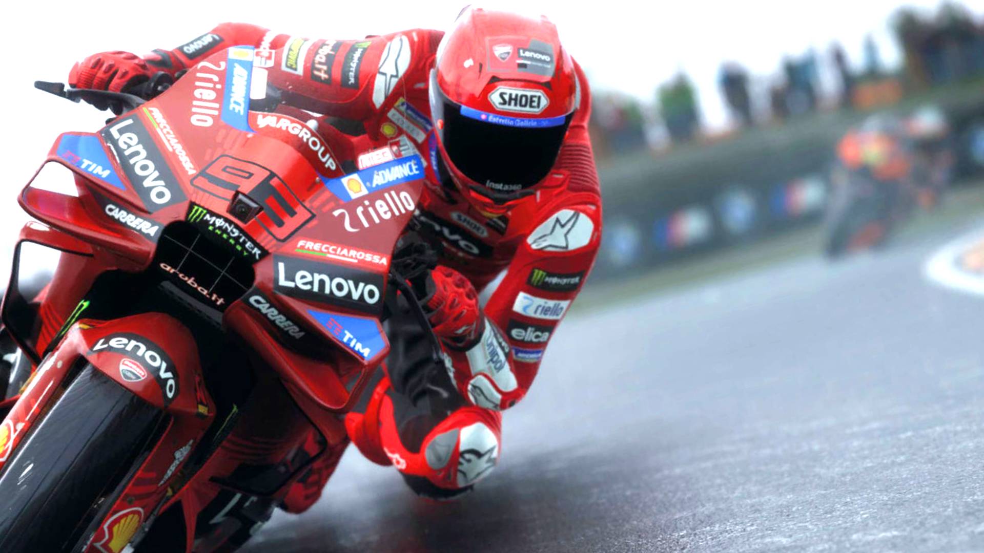 MotoGP 25 bike taking a corner