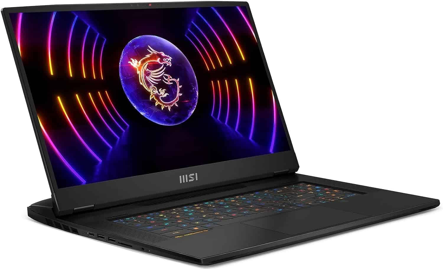 A black MSI laptop.