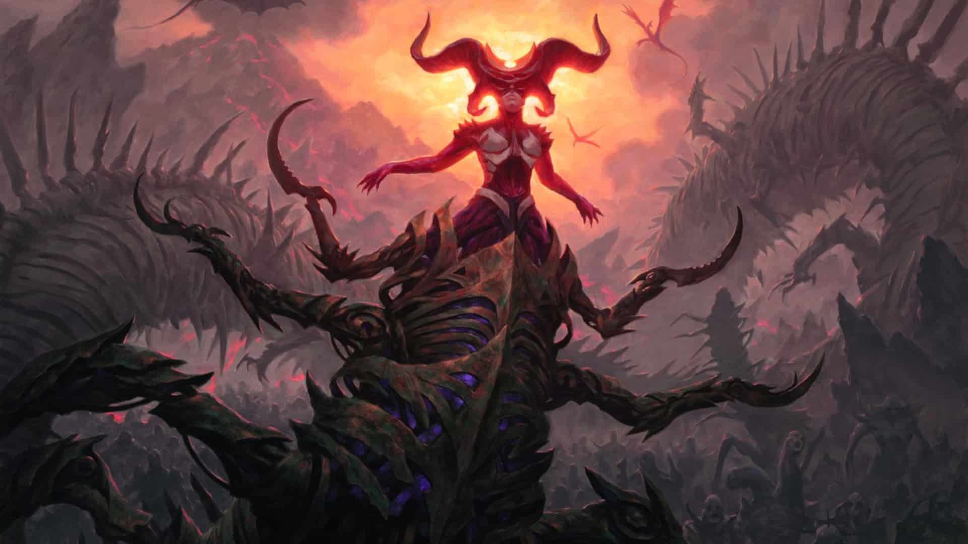 Art for Sheoldred the Apolcalyse in Magic the Gathering