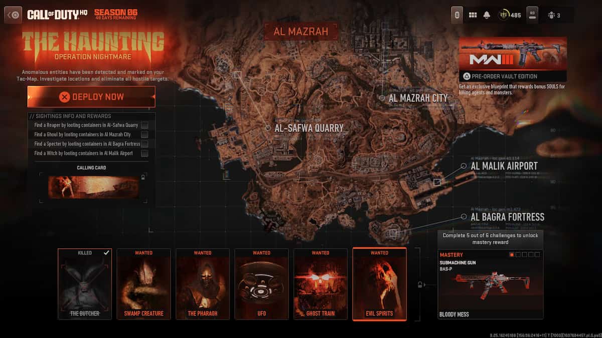A haunting location map featuring a thrilling MW2 Warzone and Diablo 4 crossover experience.