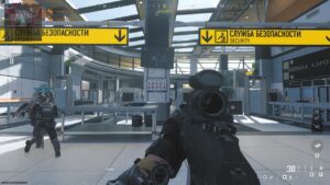 An image of the SVA 545 in the Terminal map of MW3. Image captured by VideoGamer.