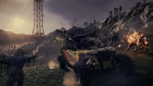 MW3 Hands Off: A screenshot of the game with zombies on a hill.