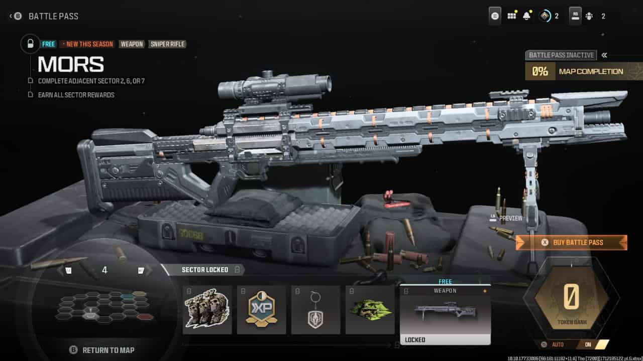 MW3 how to unlock MORS sniper rifle: MORS Sniper Rifle in the MW3 Armory.