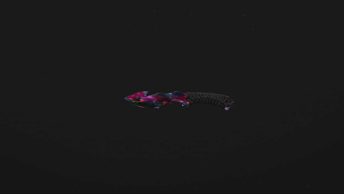 The Gutter Knife with the Interstellar camo in the game.