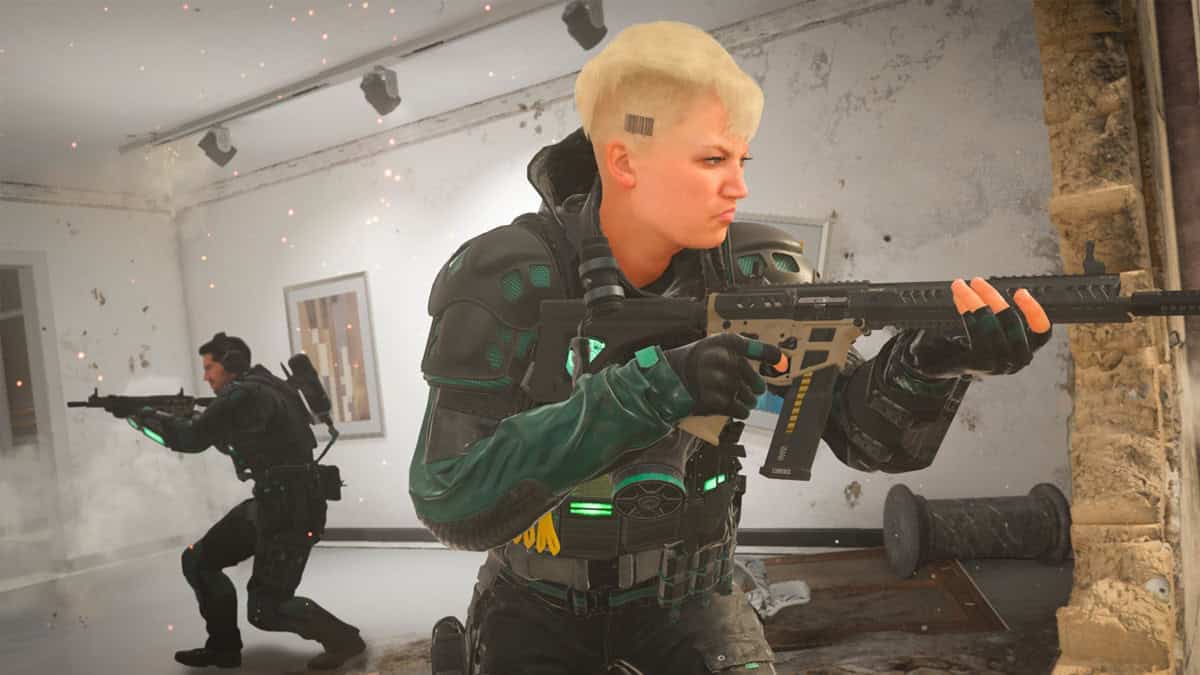 Two characters in tactical gear.