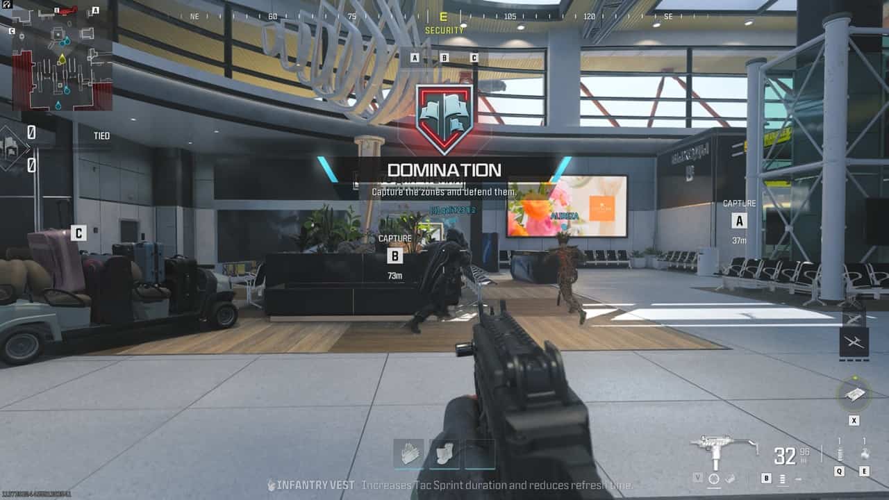 Terminal is a good map to get penetration kills in MW3. Image captured by VideoGamer.