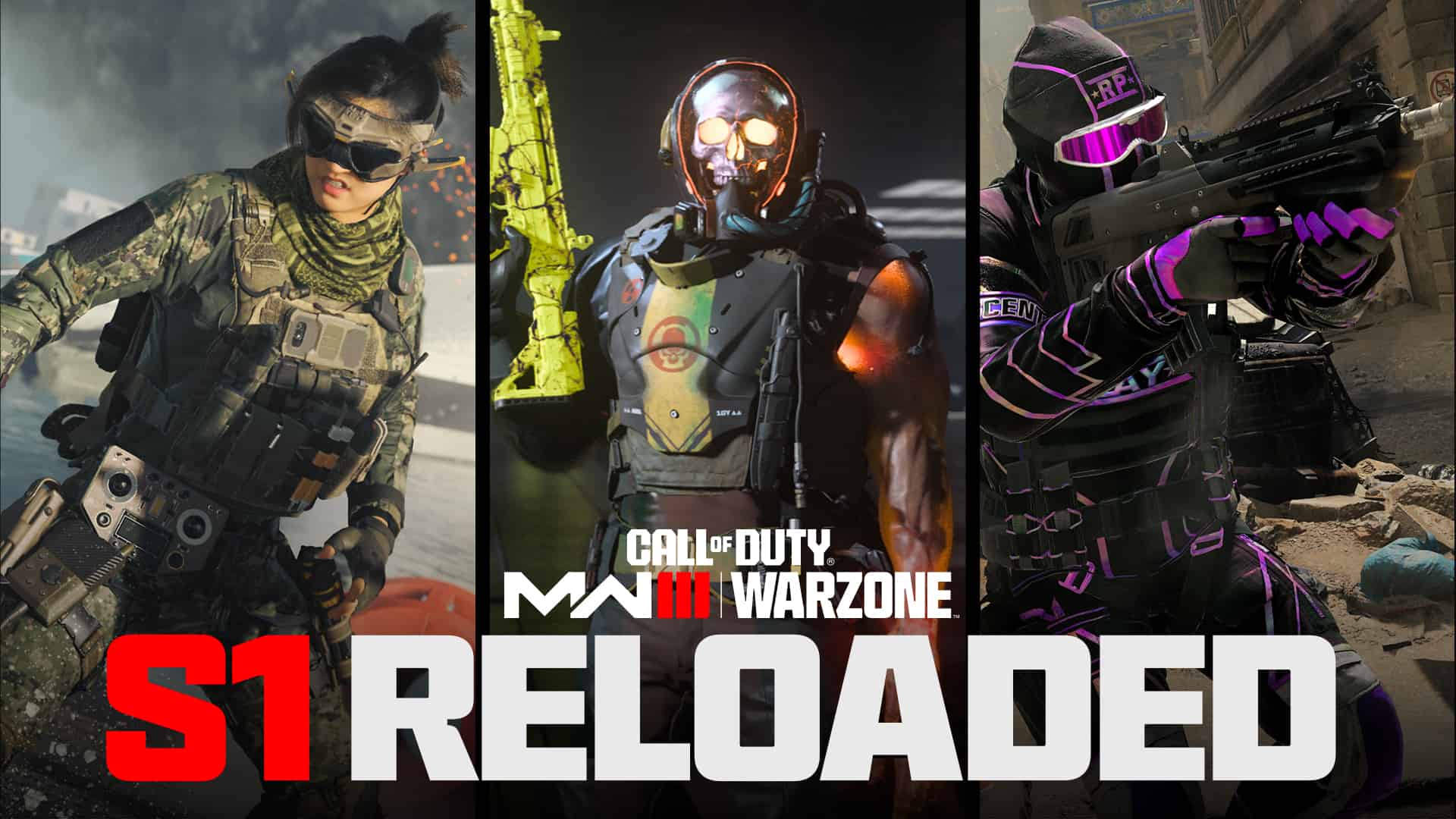 The cover of call of duty s1 reloaded showcasing weapon changes in Multiplayer and Warzone.