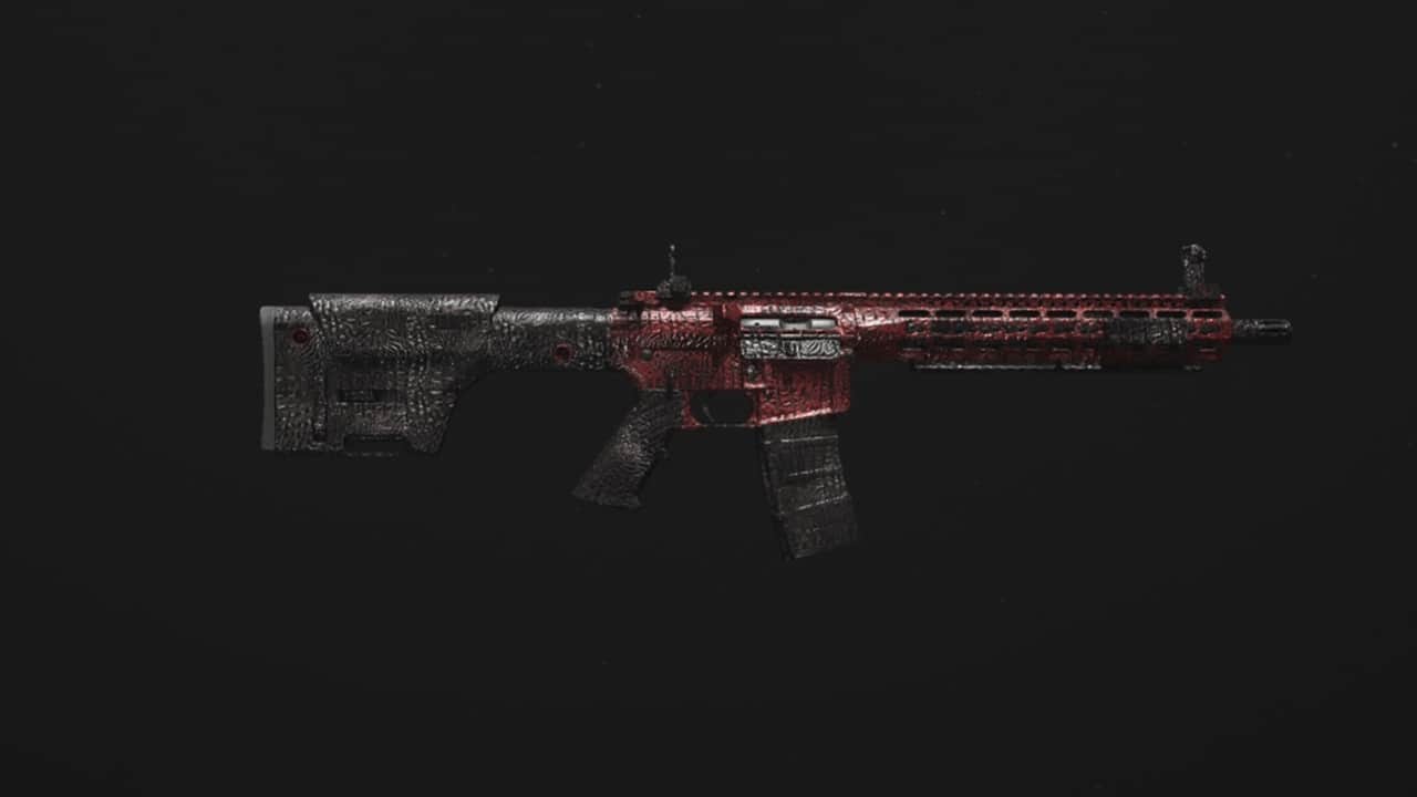 MW3 Spinel Husk camo: An image of the Spinel Husk camo for an AR in MW3. Image captured by VideoGamer.