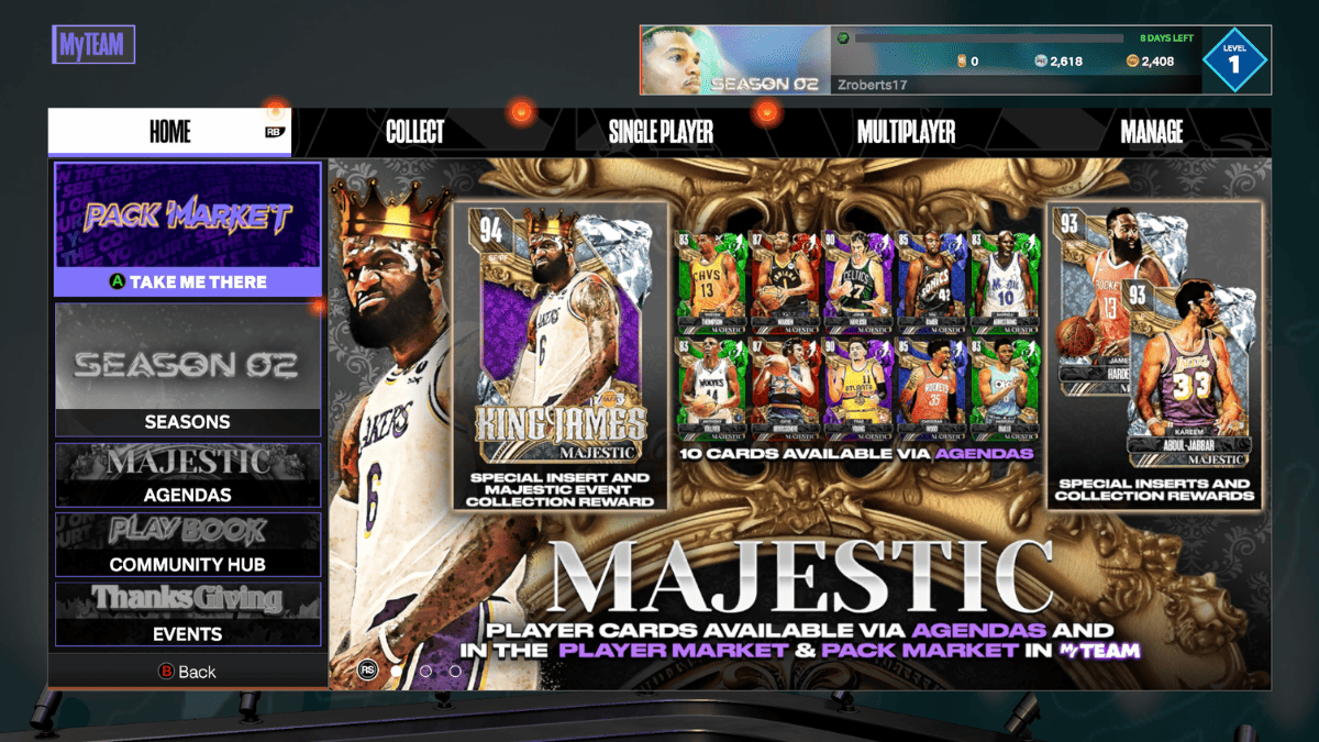 NBA 2K17 - screenshot thumbnail featuring the NBA 2K24 Thanksgiving Event.