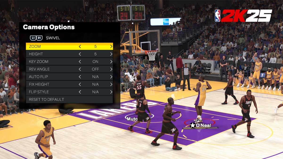 Changing camera in NBA 2K25