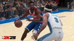 Gilbert Arenas playing against Allen Iverson in NBA 2K25