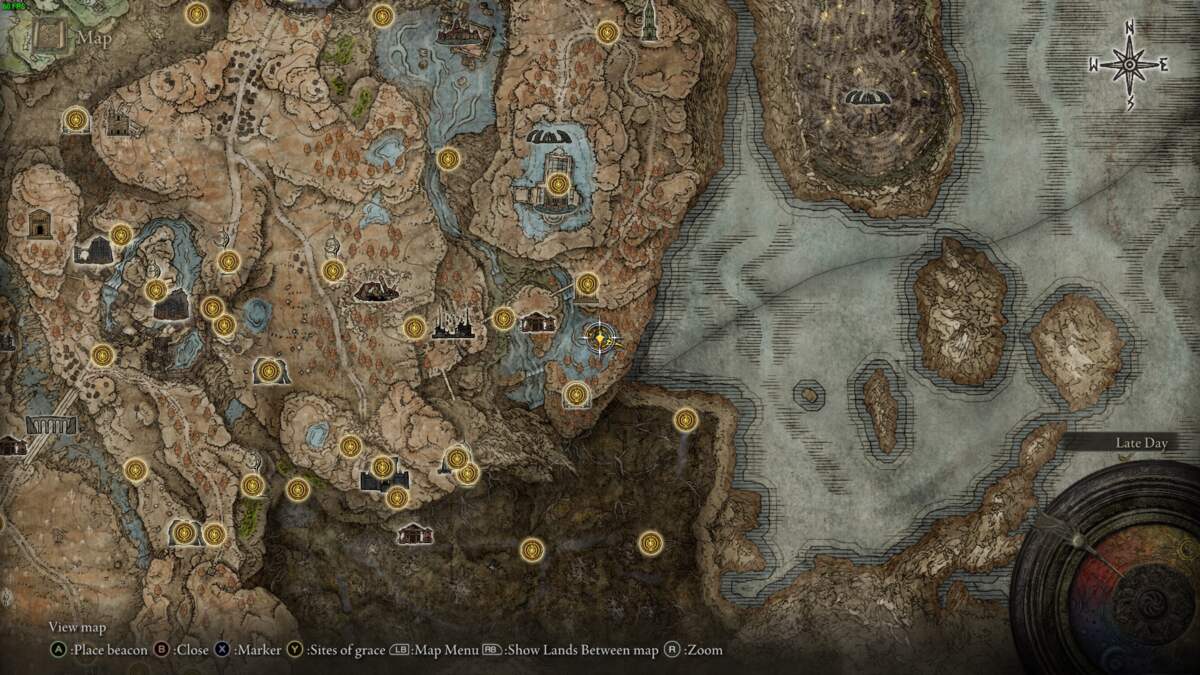 Elden Ring Shadow of the Erdtree Scadutree Blessing: realm of shadow map.