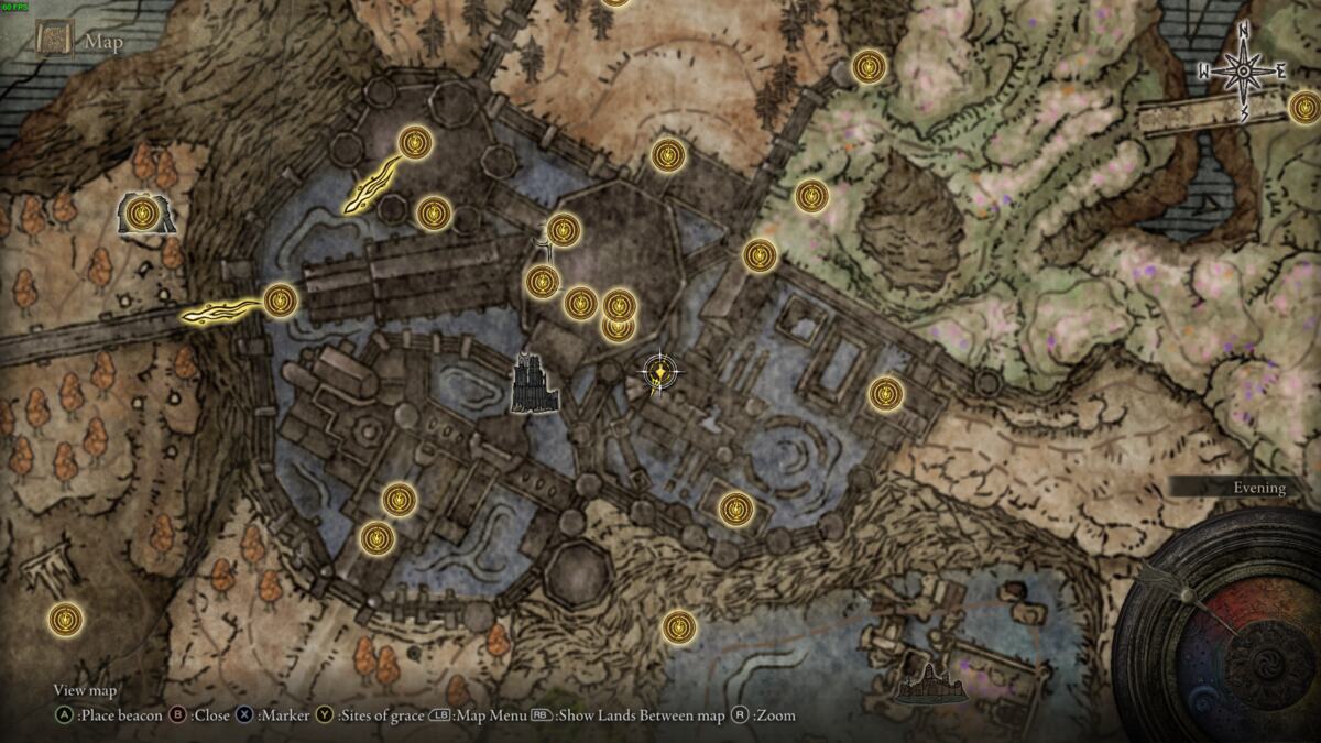 Elden Ring Shadow of the Erdtree Scadutree Blessing: realm of shadow map.